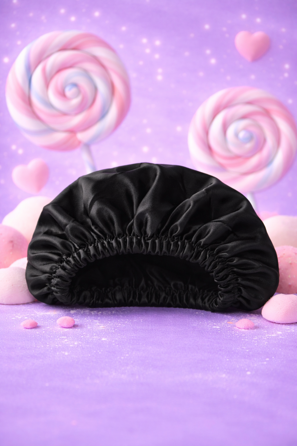 🖤 Bonnet en satin – 100 % satin