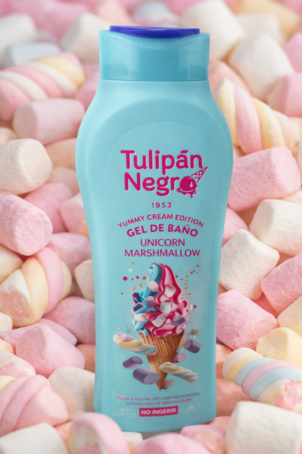Gel Douche "Yummy Crème Marshmallow" 650ml - Tulipan negro
