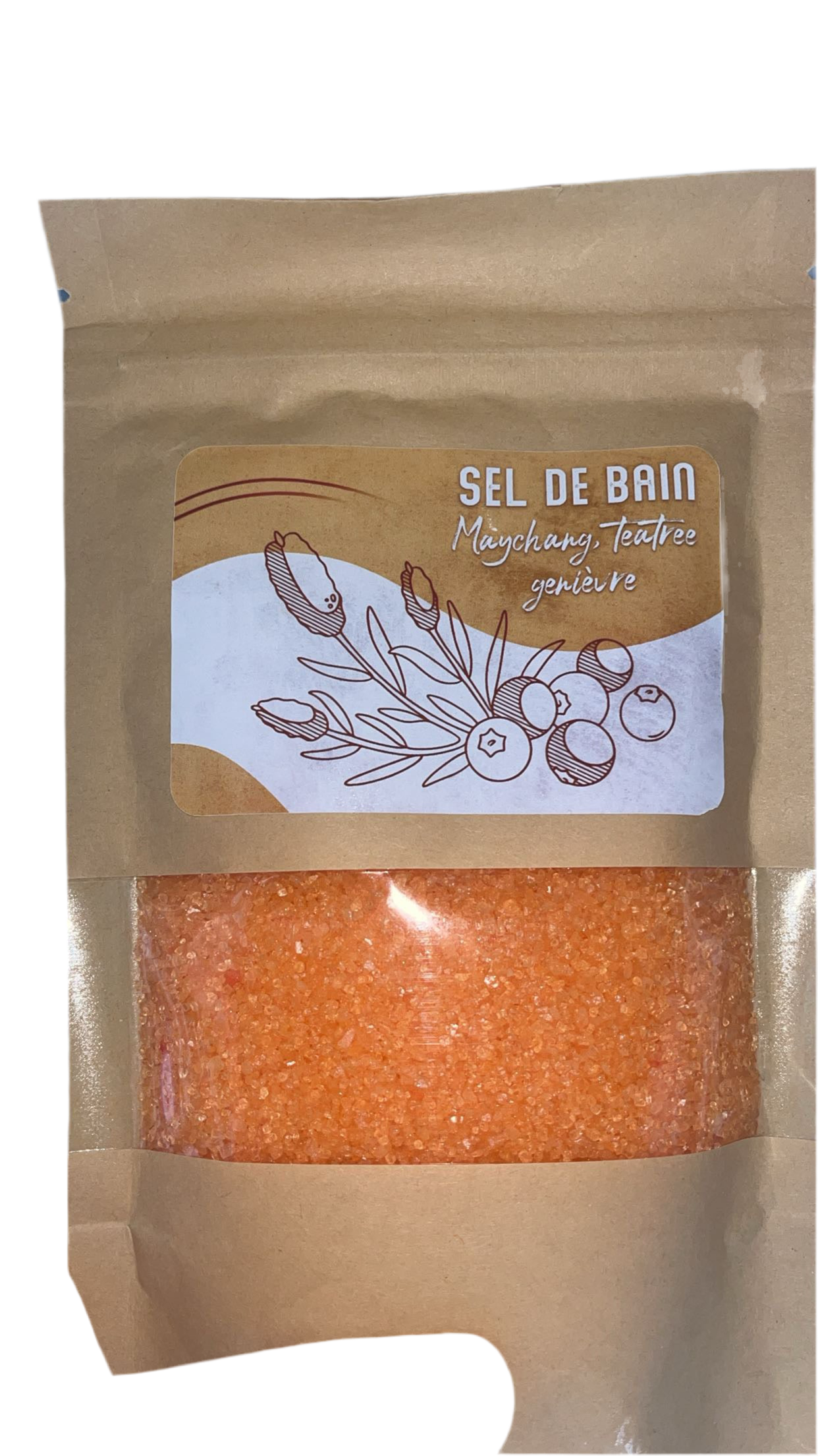 Sel de bain maychang ,teatree genièvre