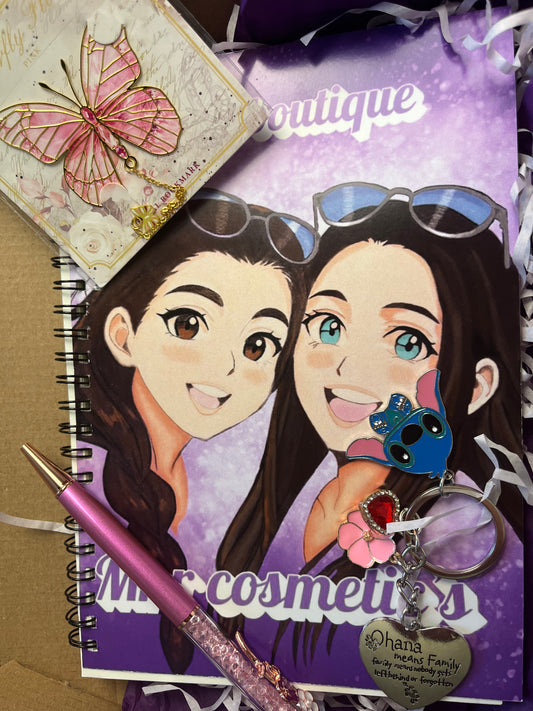 Coffret “MNR Cosmetics Boutique” – Édition Papillon 🌸 (bloc note fait main)