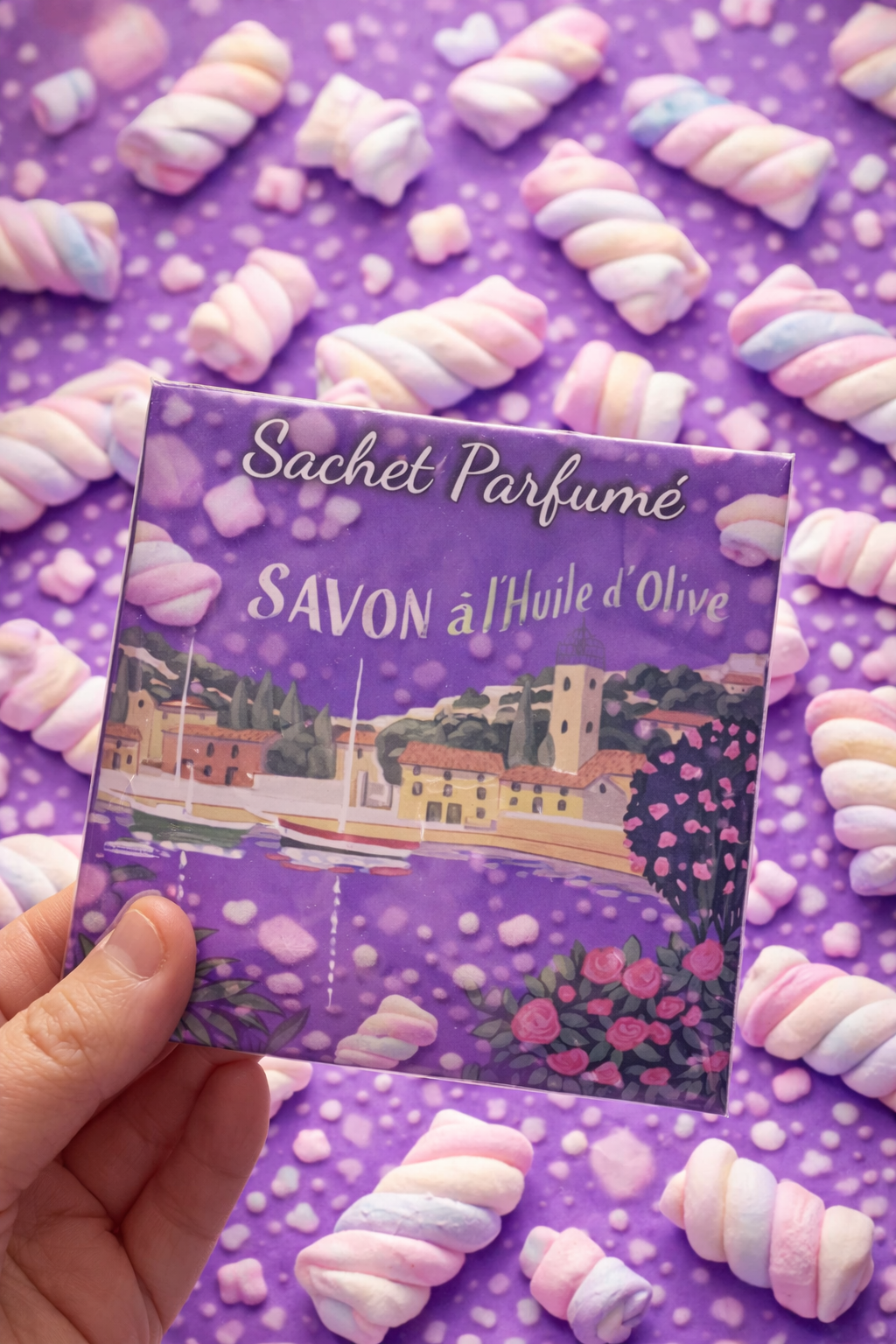 Sachet Parfumé à la rose – Savon à l’Huile d’Olive 🌿